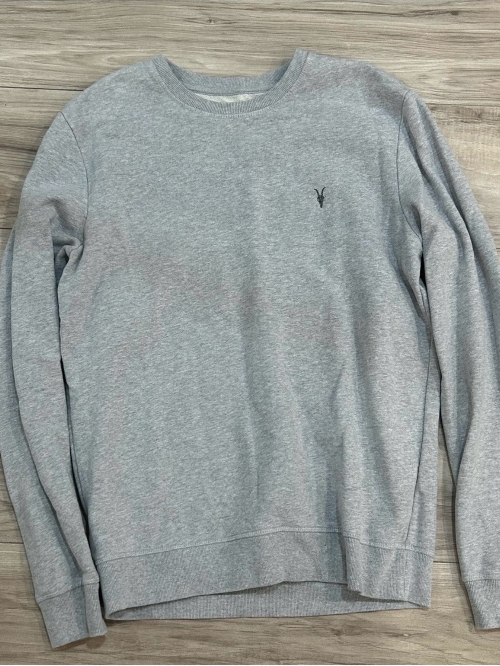 All Saints Light Gray Crewneck Sweatshirt